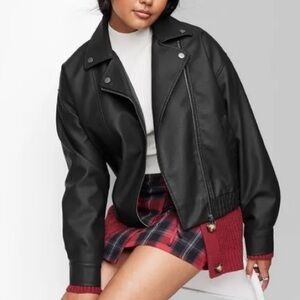 Wild Fable ™ Women's Faux Leather
Moto Jacket Black Large